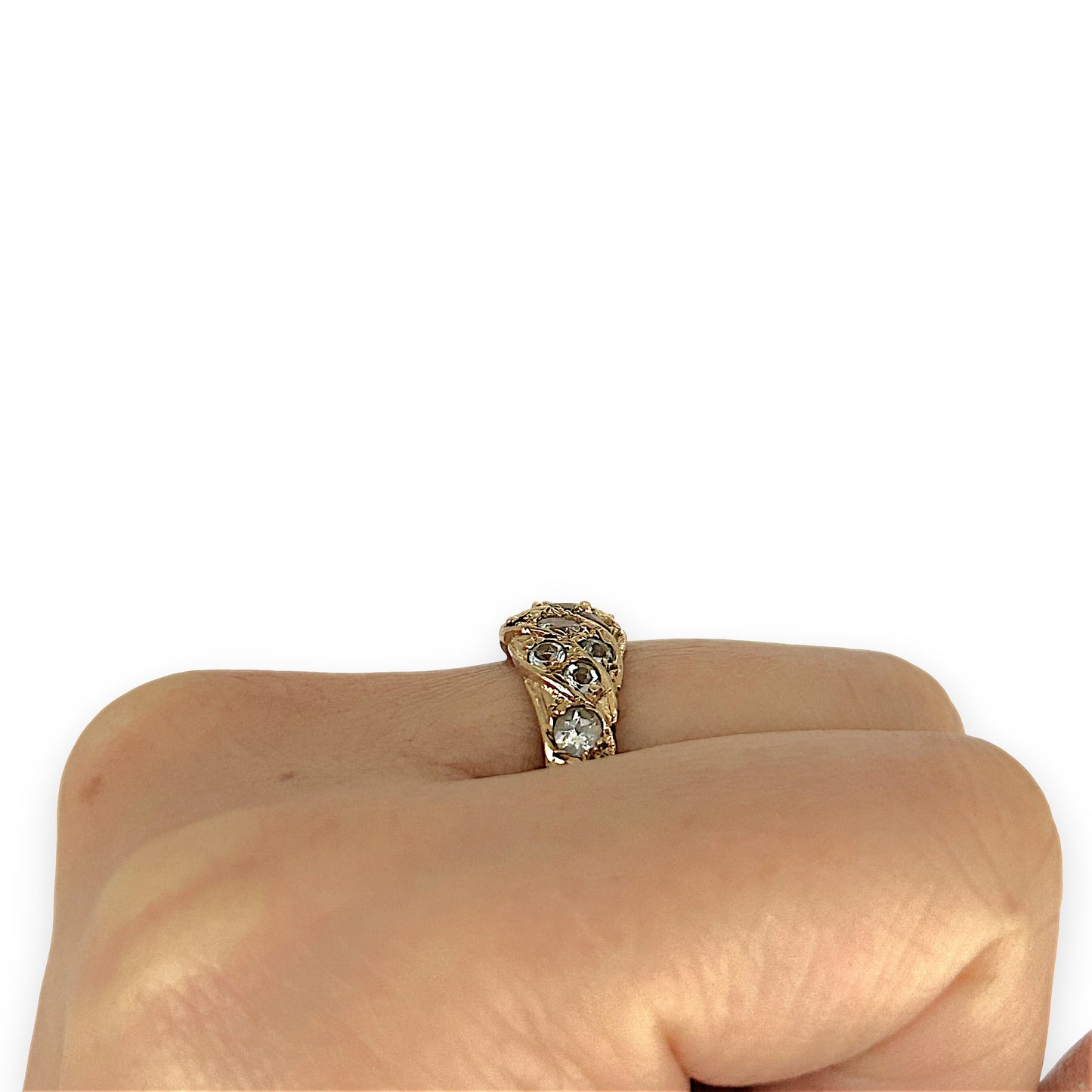 NZGD | 9ct Gold Refurbished Vintage Lattice Ring Size L