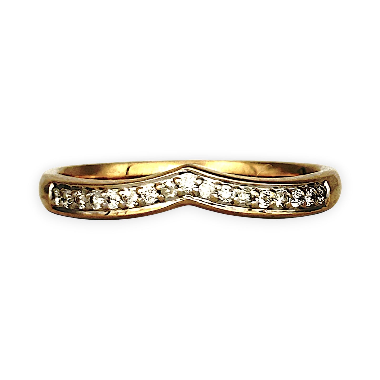 GOLD DEAL | 9ct (9K) Gold PROUNDS Celeste V Diamond Band Size O1/2