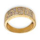 GOLD DEAL | 9K (9ct) Gold Greek Key Style Diamond Refurbished Ring Valuation $1,850