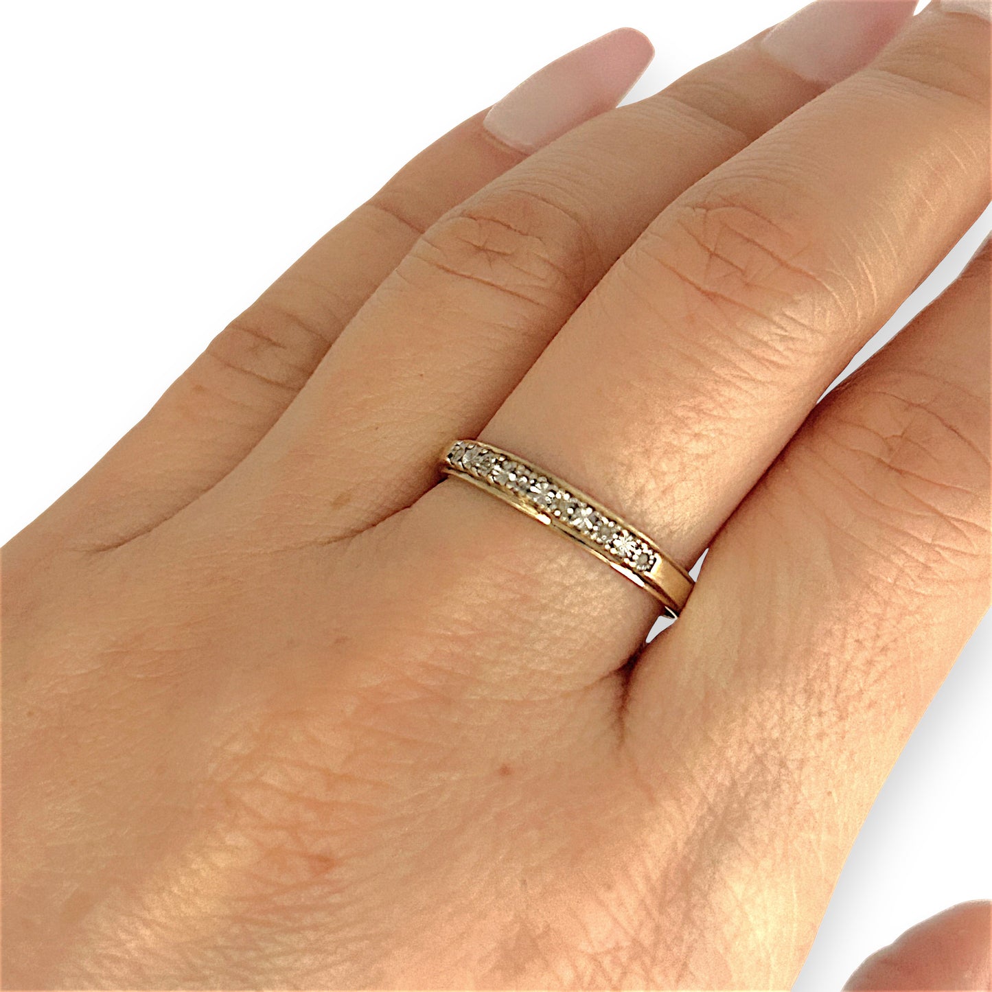 GOLD DEAL | 9ct (9K) Gold PROUNDS Linea Diamond Channel Ring Q1/2