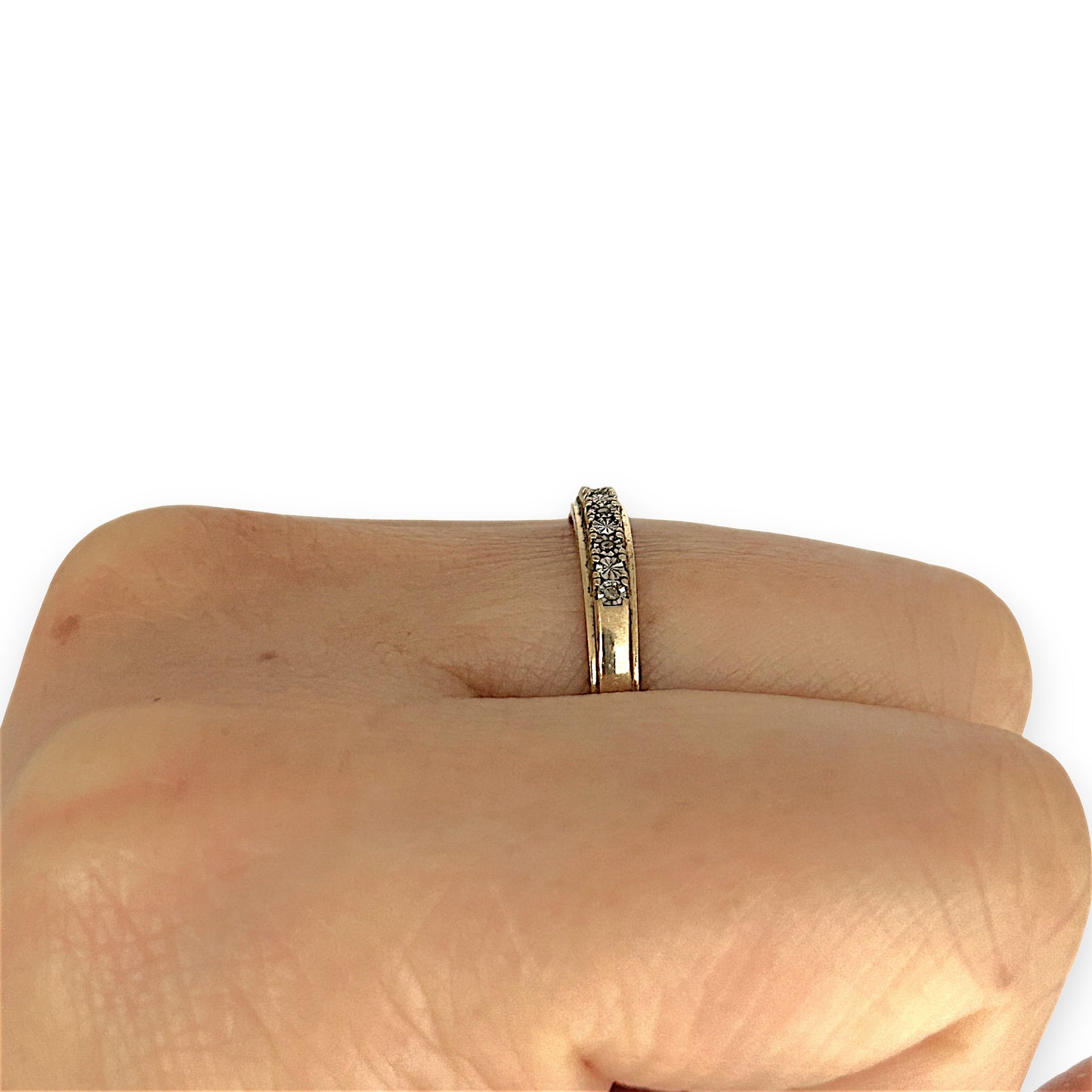 GOLD DEAL | 9ct (9K) Gold PROUNDS Linea Diamond Channel Ring Q1/2