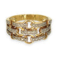 GOLD DEAL | 9ct (9K) Gold Diamond Link Band Ring Valuation $1,800