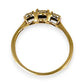 GOLD DEAL | 9ct (9K) Gold Trio Cluster Diamond Ring Diamond 0.12ct Size S
