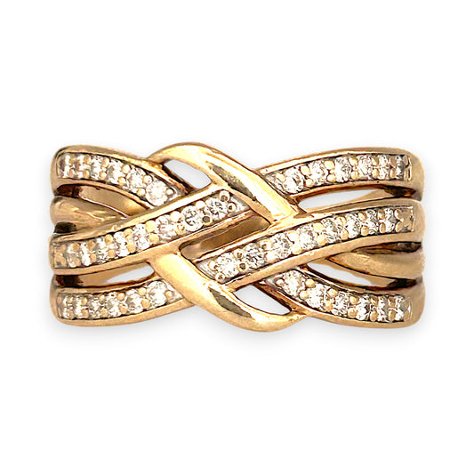 GOLD DEAL | FLASH SALE 9ct (9K) Gold Enchanting Diamond 0.50ct Ring Valuation $2,800