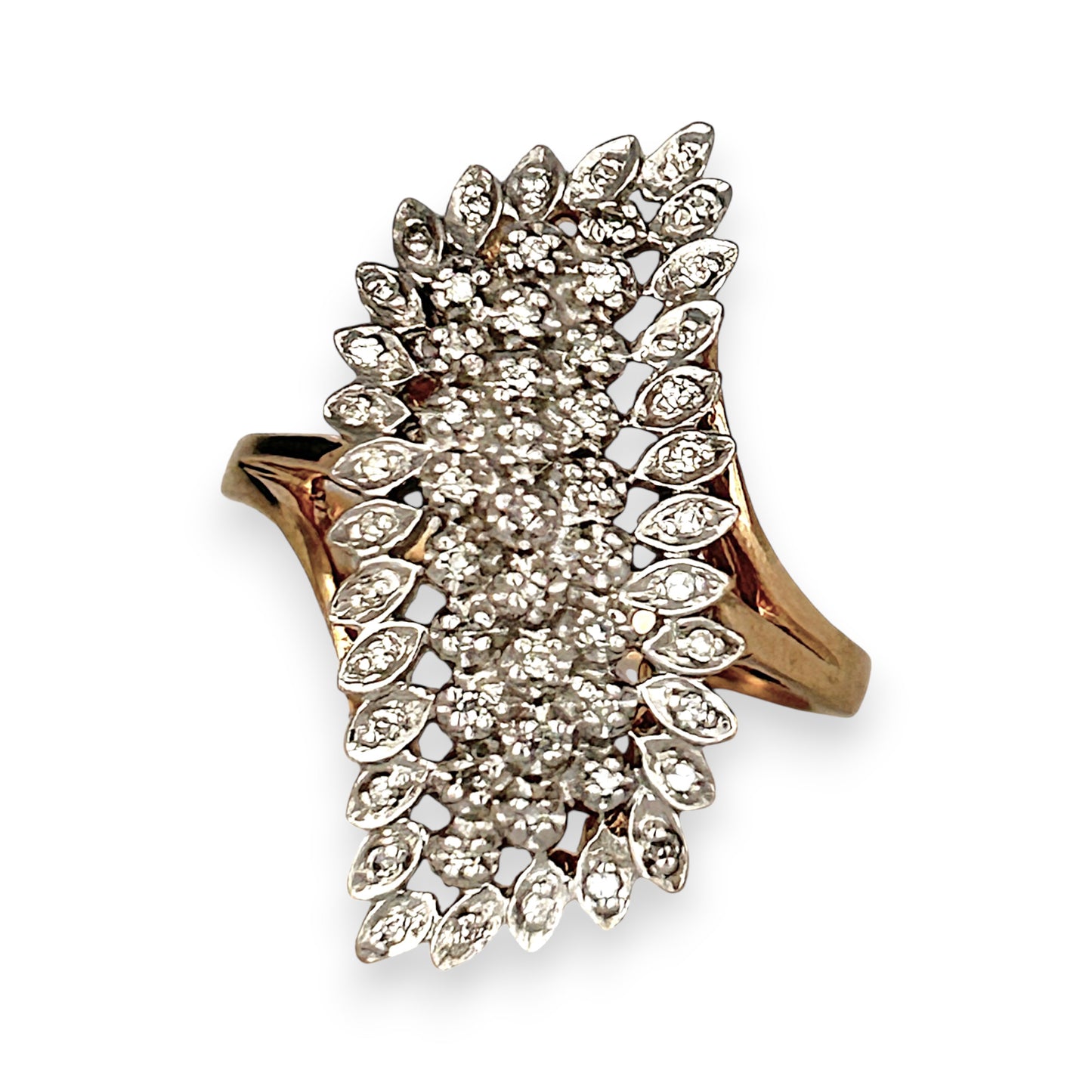 GOLD DEAL | FLASH SALE 9ct (9K) Gold Divine Diamond 0.25ct Cluster Ring Valuation $1,550