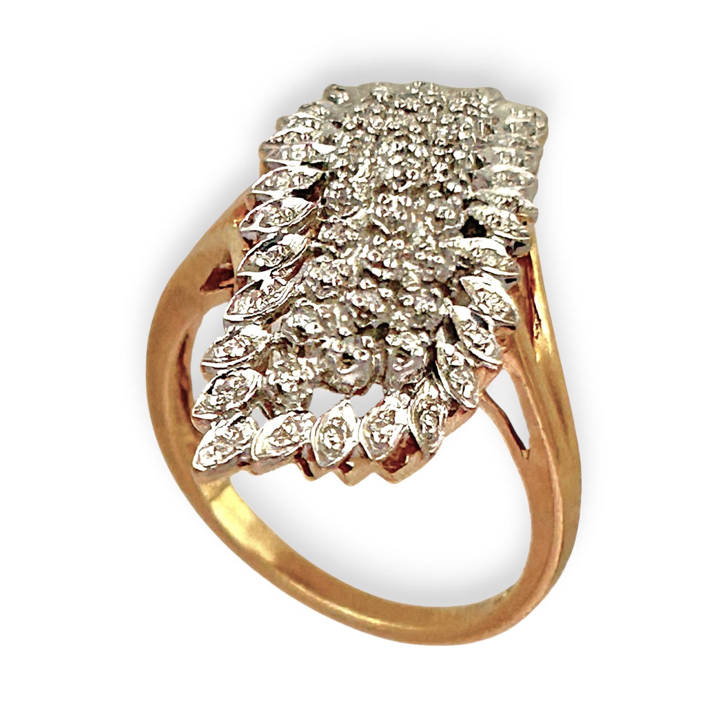 GOLD DEAL | FLASH SALE 9ct (9K) Gold Divine Diamond 0.25ct Cluster Ring Valuation $1,550