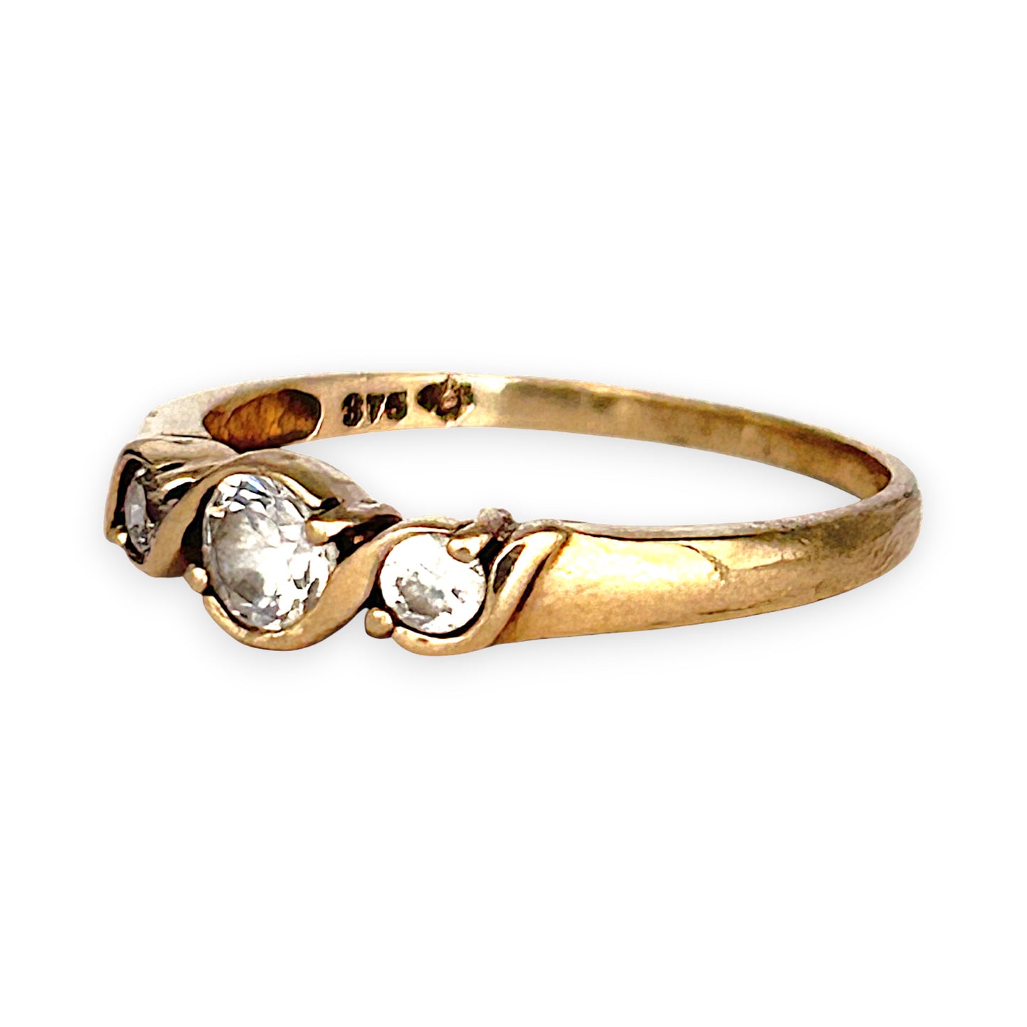 GOLD DEAL | 9ct (9K) Gold Trio Sparkle Ring