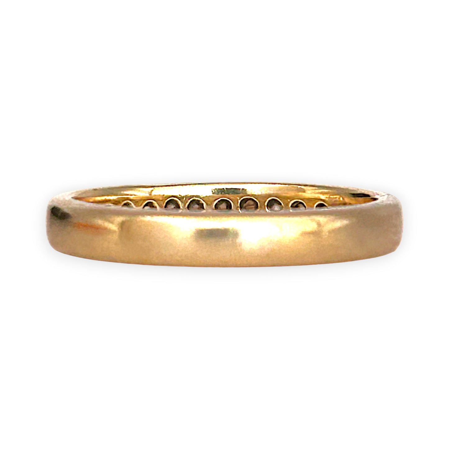 GOLD DEAL | 9ct (9K) Gold Brilliance Band Ring with Diamonds Size M