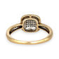 GOLD DEAL | 9ct (9K) Gold Square Cluster Diamond 0.27ct Refurbished Ring Valuation $1,450