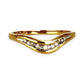 GOLD DEAL | 9ct (9K) Gold Velora Diamond Wave Ring Size L