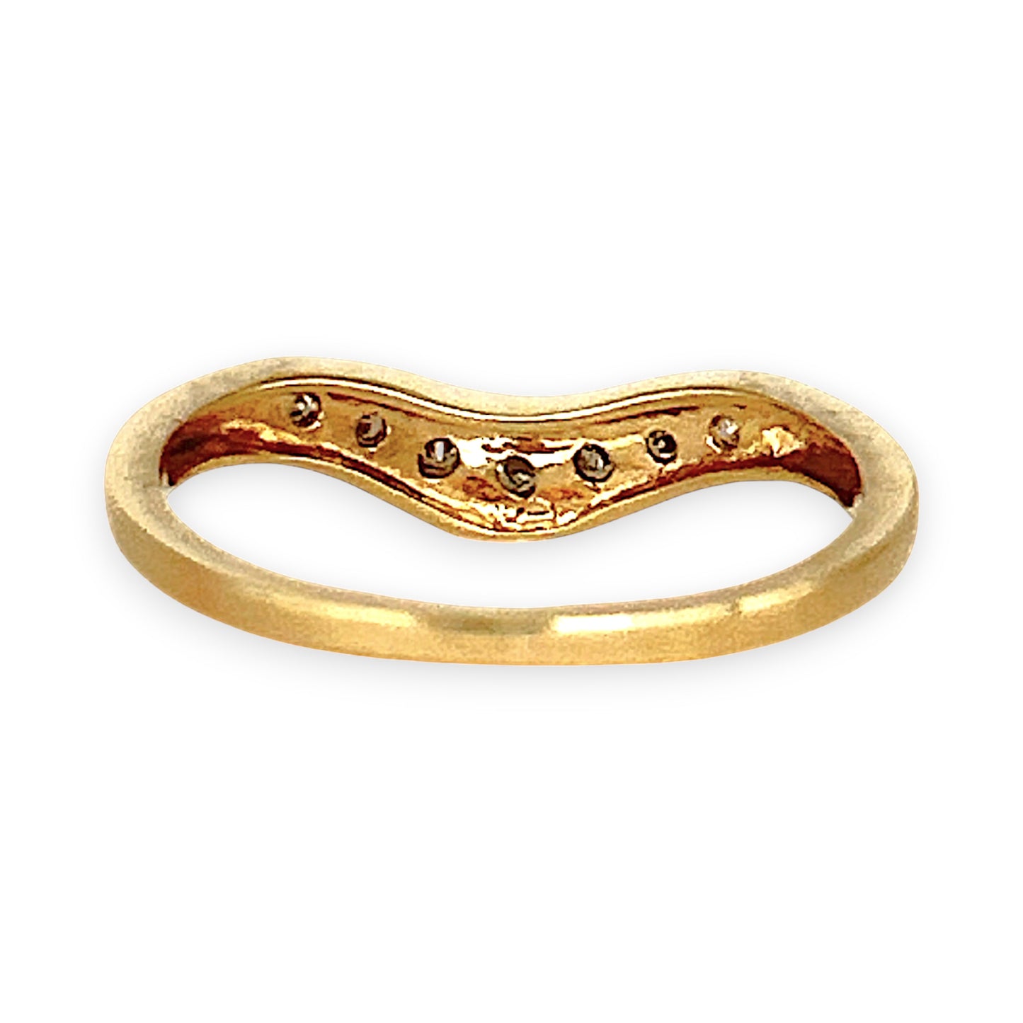 GOLD DEAL | 9ct (9K) Gold Velora Diamond Wave Ring Size L