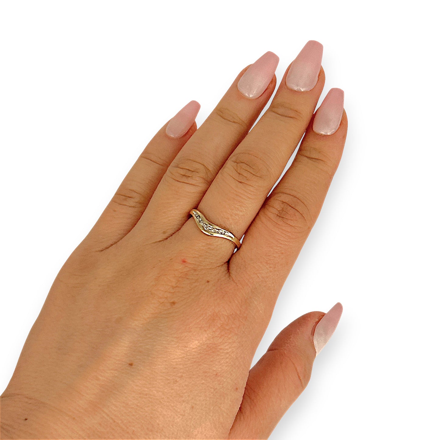 GOLD DEAL | 9ct (9K) Gold Velora Diamond Wave Ring Size L