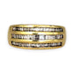 GOLD DEAL | 9ct (9K) Gold Triple Row Channel-Set Diamond 0.35ct Ring Valuation $1,650