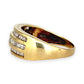 GOLD DEAL | 9ct (9K) Gold Triple Row Channel-Set Diamond 0.35ct Ring Valuation $1,650