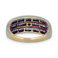 GOLD DEAL | 9ct (9K) Gold Triple Row Channel-Set Diamond 0.35ct Ring Valuation $1,650