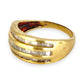 GOLD DEAL | 9ct (9K) Gold Triple Row Channel-Set Diamond 0.35ct Ring Valuation $1,650
