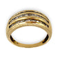 GOLD DEAL | 9ct (9K) Gold Triple Row Channel-Set Diamond 0.35ct Ring Valuation $1,650