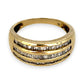 GOLD DEAL | 9ct (9K) Gold Triple Row Channel-Set Diamond 0.35ct Ring Valuation $1,650