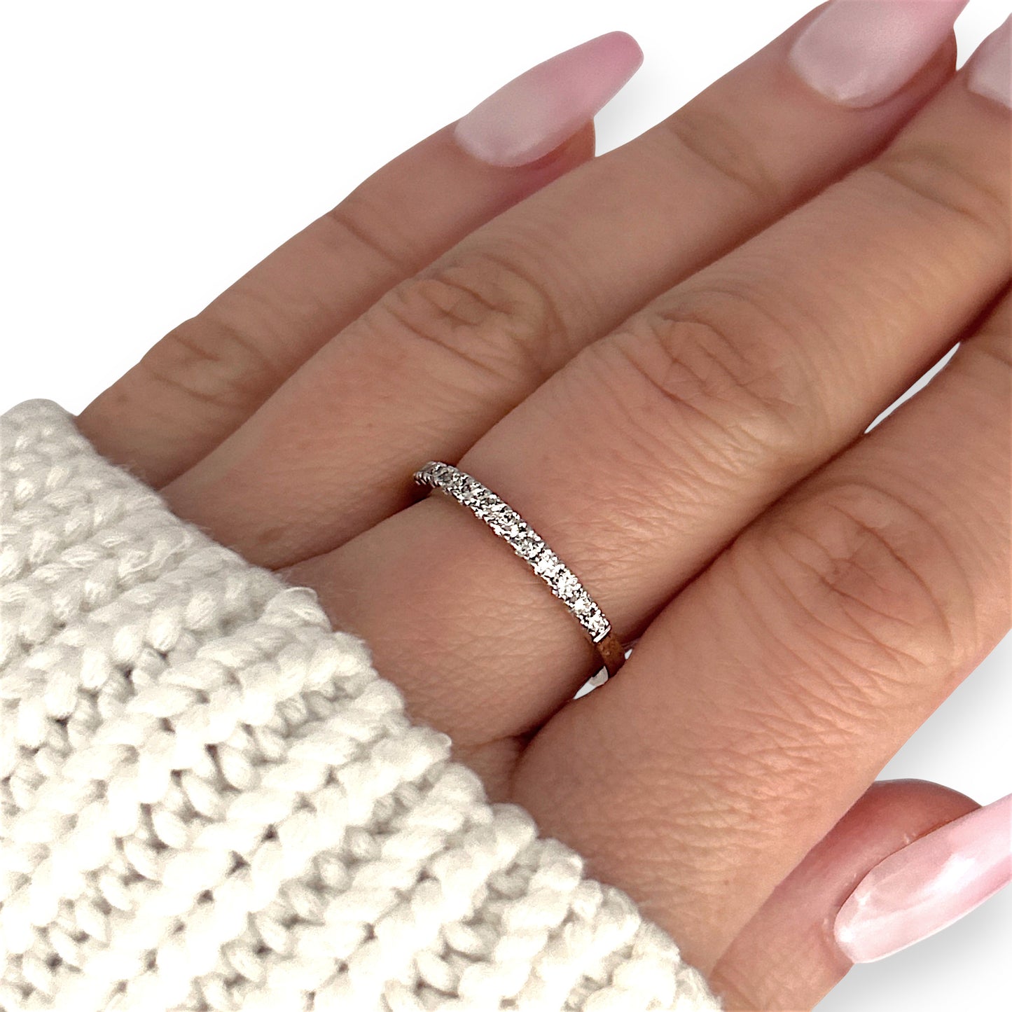 GOLD DEAL | 9ct (9K) Y/W Gold Harmony Glow Ring with Diamonds Size L