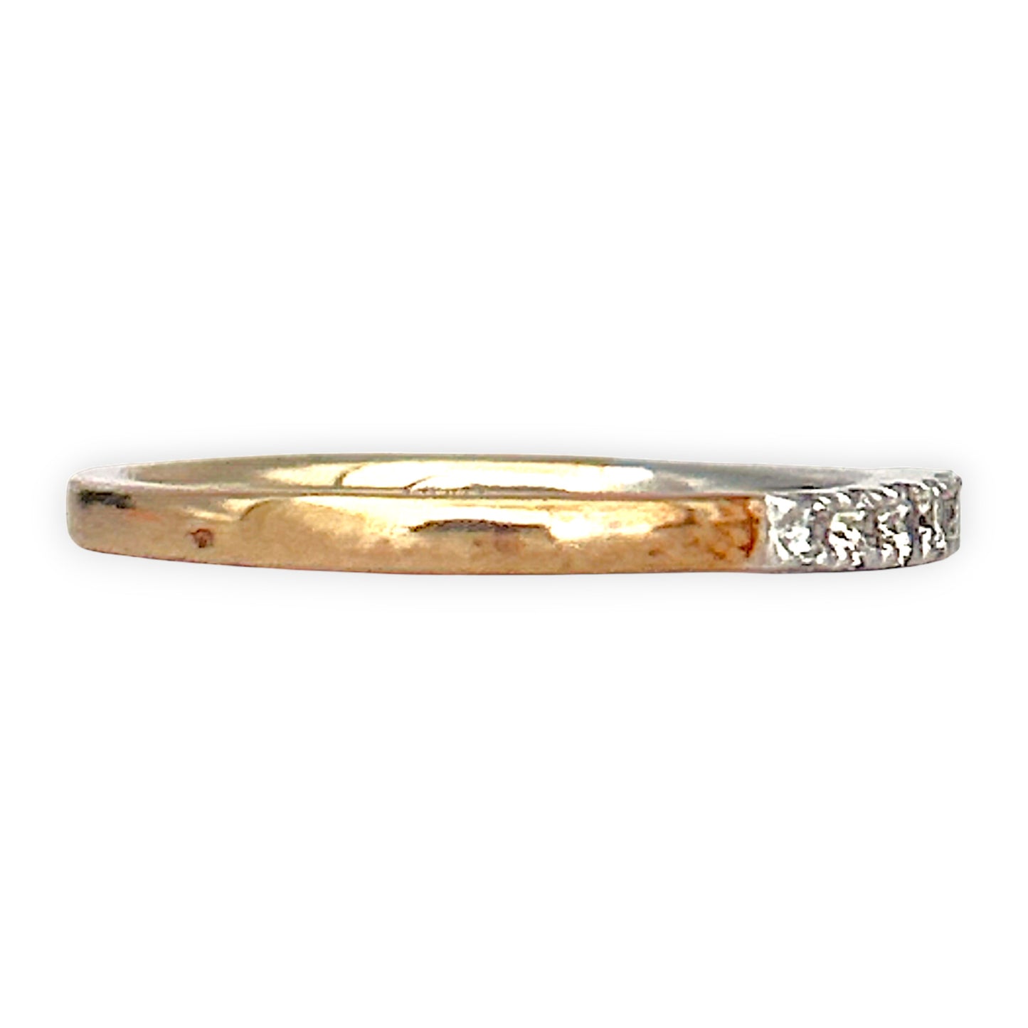 GOLD DEAL | 9ct (9K) Y/W Gold Harmony Glow Ring with Diamonds Size L