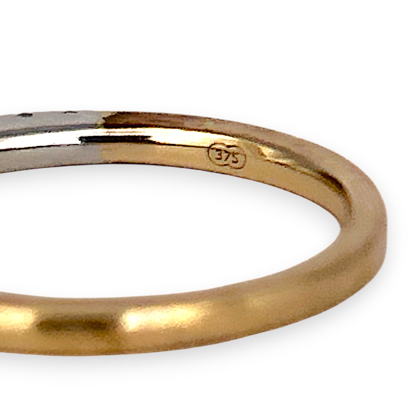 GOLD DEAL | 9ct (9K) Y/W Gold Harmony Glow Ring with Diamonds Size L