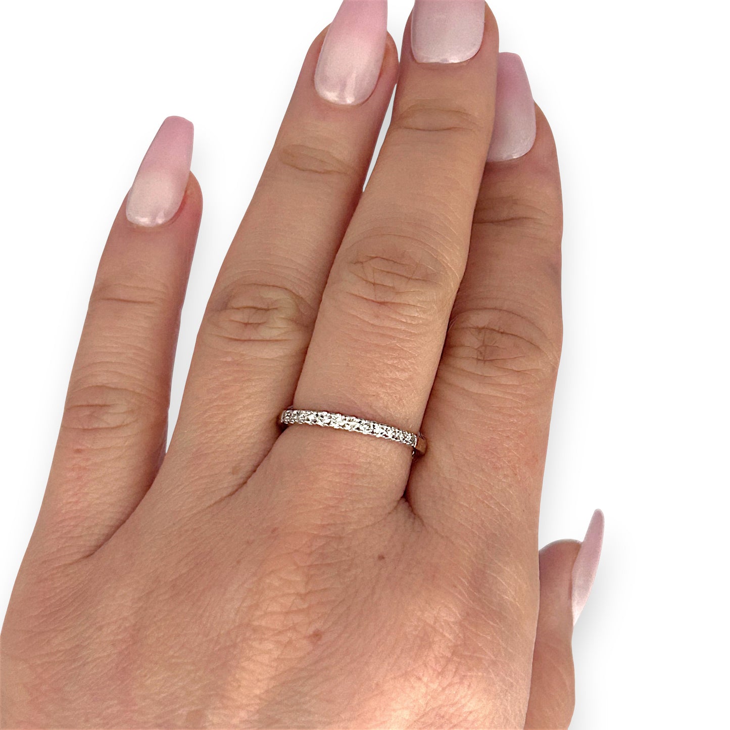 GOLD DEAL | 9ct (9K) Y/W Gold Harmony Glow Ring with Diamonds Size L