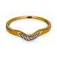 GOLD DEAL | 9ct (9K) Gold Golden Curve Diamond Ring Size O 1/2