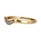 GOLD DEAL | 9ct (9K) Gold Golden Curve Diamond Ring Size O 1/2