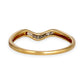 GOLD DEAL | 9ct (9K) Gold Golden Curve Diamond Ring Size O 1/2