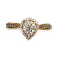 GOLD DEAL | 9ct (9K) Gold Radiant Teardrop Diamond Ring N 1/2