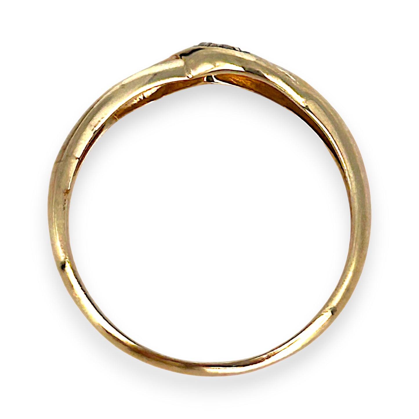 GOLD DEAL | 9ct (9K) Gold Graceful Crossover Diamond Ring by Prouds