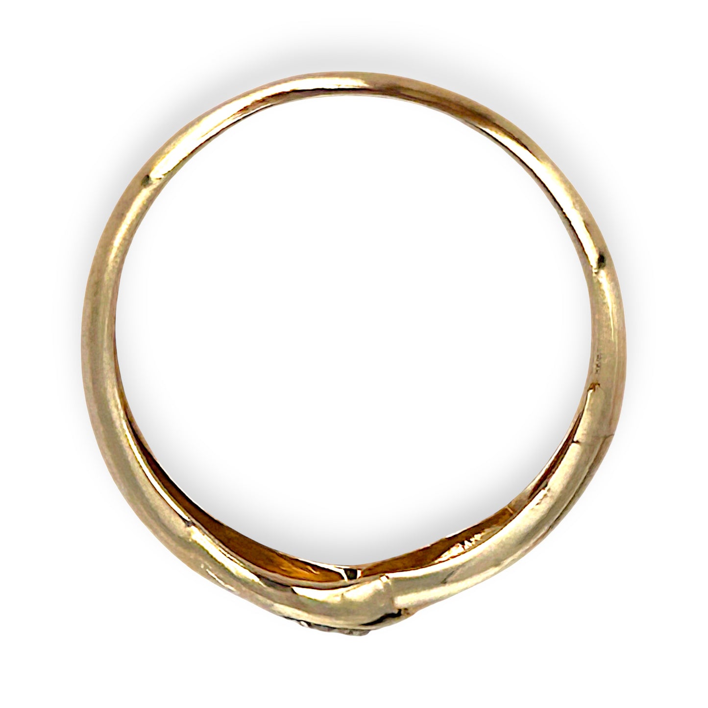 GOLD DEAL | 9ct (9K) Gold Graceful Crossover Diamond Ring by Prouds