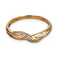 GOLD DEAL | 9ct (9K) Gold Graceful Crossover Diamond Ring by Prouds
