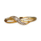 GOLD DEAL | 9ct (9K) Gold Graceful Crossover Diamond Ring by Prouds