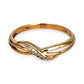 GOLD DEAL | 9ct (9K) Gold Graceful Crossover Diamond Ring by Prouds