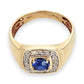 GOLD DEAL | 9ct (9K) Gold Blue Sapphire & Diamond Refurbished Ring Valuation $2,200