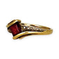 GOLD DEAL | 9ct (9K) Gold Pricess Cut Ruby & Diamond Ring