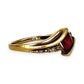GOLD DEAL | 9ct (9K) Gold Pricess Cut Ruby & Diamond Ring