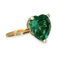 GOLD DEAL | 9ct (9K) Gold Heart of Verdant Fire 7.70ct Quartz Diamond Ring Valuation $1,600