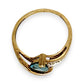GOLD DEAL | 9ct (9K) Gold Triangular Cut Sparkle Blue Topaz & Diamond Ring