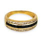 GOLD DEAL | 9ct (9K) Gold Triple Row Channel-Set Sapphire & Diamond Ring