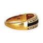 GOLD DEAL | 9ct (9K) Gold Triple Row Channel-Set Sapphire & Diamond Ring