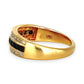 GOLD DEAL | 9ct (9K) Gold Triple Row Channel-Set Sapphire & Diamond Ring