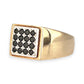 GOLD DEAL | FLASH SALE 9ct (9K) Gold Black Stones Dress Ring Valuation $2,850