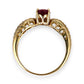 GOLD DEAL | 9ct (9K) Gold Pink Tourmaline & Diamond Dress Refurbished Ring Valuation $1,625