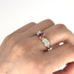 GOLD DEAL | 9ct (9K) Gold Pink Tourmaline & Diamond Dress Refurbished Ring Valuation $1,625