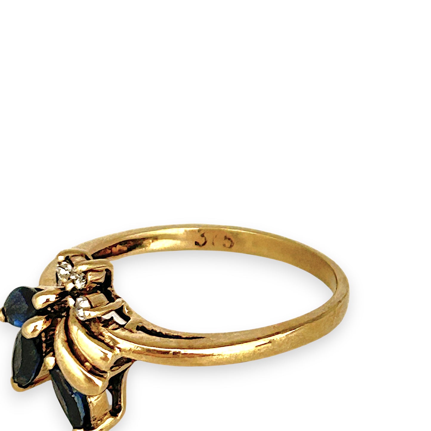 GOLD DEAL | 9ct Gold Awaken Sapphire & Diamond Trio Ring