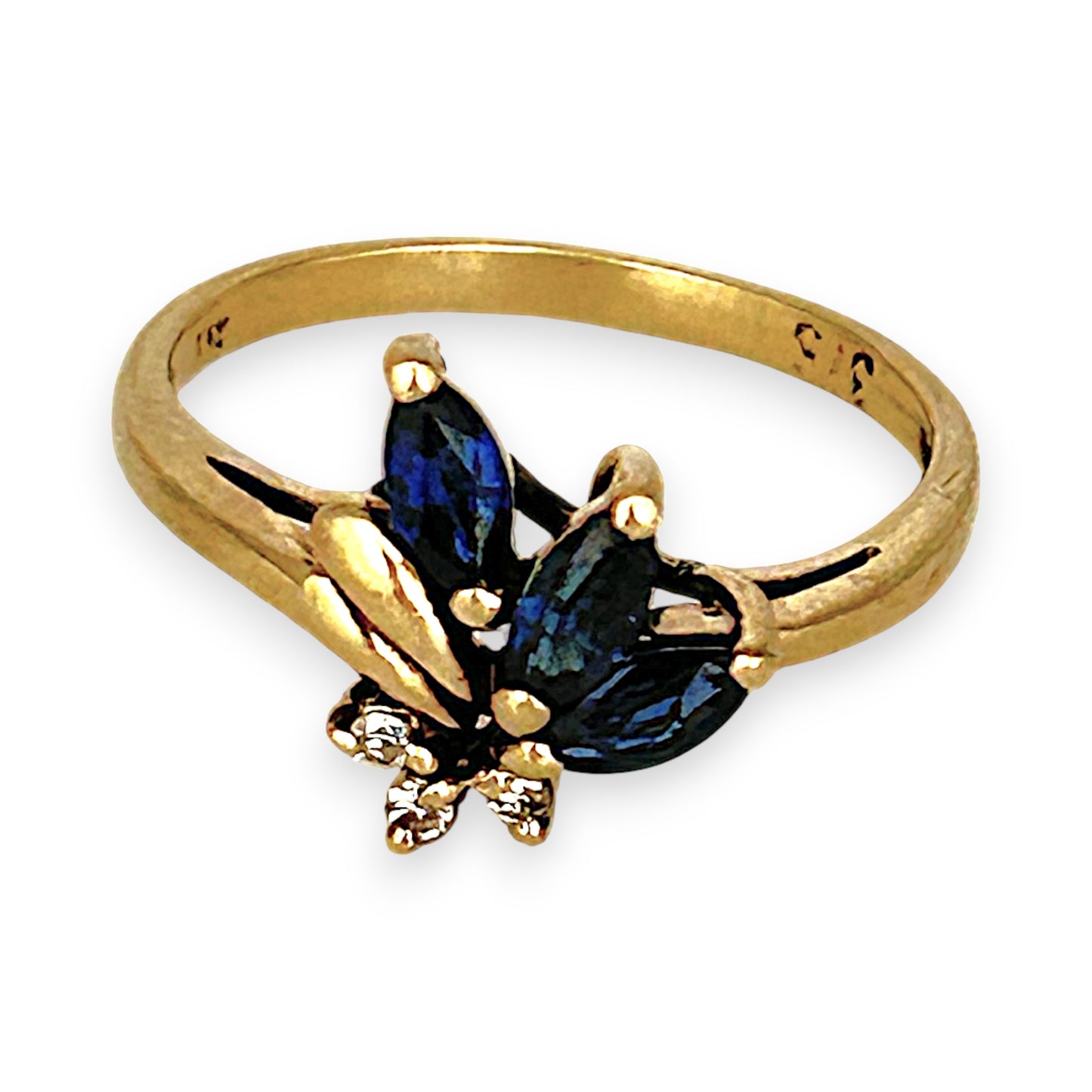 GOLD DEAL | 9ct Gold Awaken Sapphire & Diamond Trio Ring