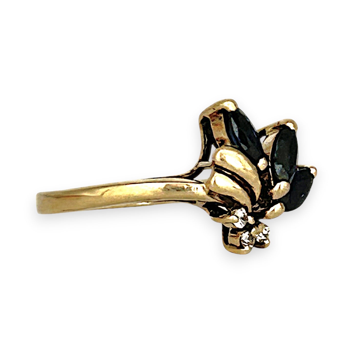 GOLD DEAL | 9ct Gold Awaken Sapphire & Diamond Trio Ring