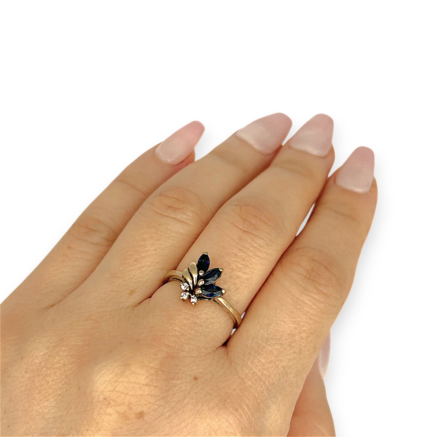 GOLD DEAL | 9ct Gold Awaken Sapphire & Diamond Trio Ring